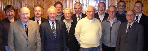 - Jahreshauptversammlung 2012 - Ehrung der Mitglieder für 25 und 40 jährige Zugehörigkeit.